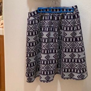 Halogen Blue and White Skirt